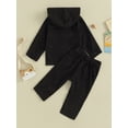 thumbnail image 5 of GXFC Little Boys Fall Outfits Set Clothes 1T 2T 3T 4T 5T Kids Boys Long Sleeve Button Hooded Jacket and Elastic Waistband Sweatpants 2 Piece Casual Autumn Clothing for Children Boys, 5 of 9