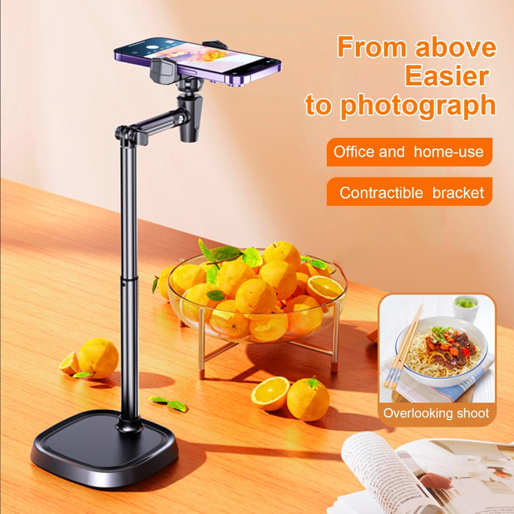 AOOOWER 360 Rotating Desk Phone Stand Height & Angles Adjust Phone Hold Phone Mount Suitable for Online Learning & Video Call