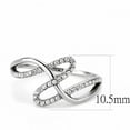 thumbnail image 2 of Womens Silver Rings High polished (no plating) 316L Stainless Steel Ring with AAA Grade CZ in Clear DA265, 2 of 5