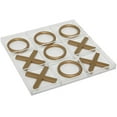 thumbnail image 6 of DecMode Clear Acrylic Plastic Tic Tac Toe Home Decor Game Set with Gold Pieces, 12" x 12" x 1", 6 of 12