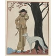 thumbnail image 2 of George Barbier 12x14 Black Ornate Wood Framed Double Matted Museum Art Print Titled: Fall Symphony; Coat, and Afternoon Dress, from Worth (1922), 2 of 5