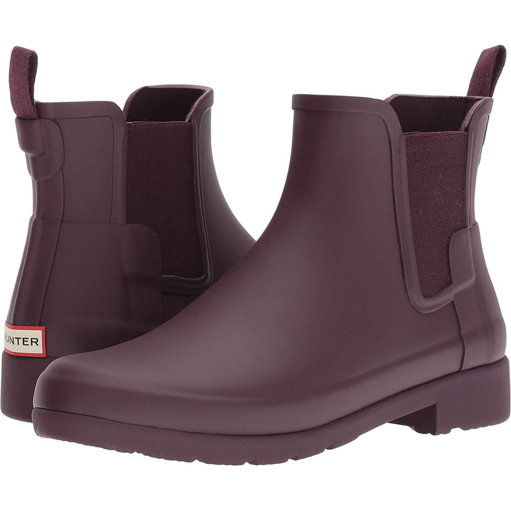 Hunter - Hunter Women's Original Refined Chelsea Rain Boots, Oxblood, 8 ...