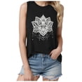 thumbnail image 3 of Trendfront Womens Mandala Flower Graphic Tank Top Crew Neck Sleeveless Top Floral Print Summer Tee Pullover Casual Daily T Shirts, 3 of 6