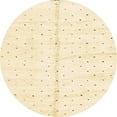 thumbnail image 1 of Ahgly Company Indoor Round Abstract Brown Gold Solid Area Rugs, 5' Round, 1 of 6