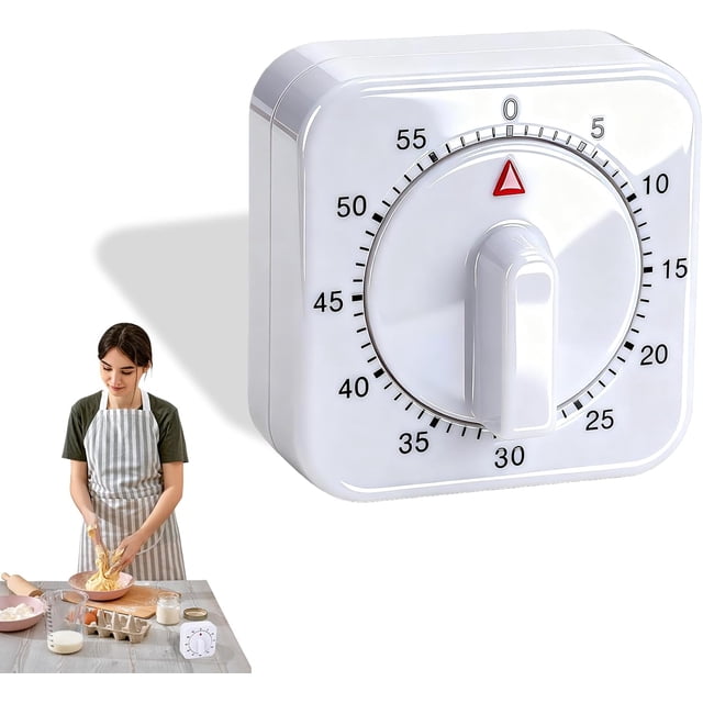 Kitchen Timer Kitchen Timers For Cooking Egg Timers For Boiling Eggs Mechanical Timer Clock Countdown Timer Small Countdown Clock For Teachers Kids Exercise Home Cooking Baking White