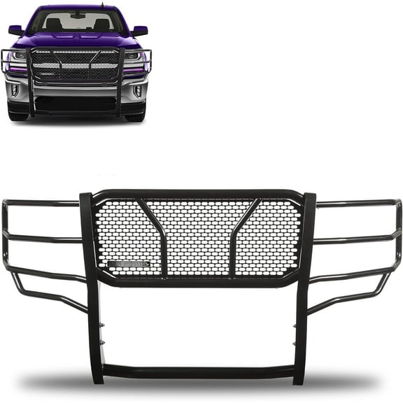 Black Horse Rugged Heavy Duty Grille Guard Modular Black Compatible with Chevrolet Silverado 1500 LD, Chevrolet Silverado 1500-RU-CHSI14-B Fits select: 2015-2018 CHEVROLET SILVERADO K1500 LT