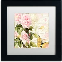 Trademark Fine Art "Florabella II" Canvas Art by Color Bakery White Matte, Black Frame