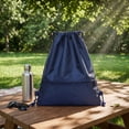 thumbnail image 5 of Drawstring Backpack, Waterproof Sport Gym Bag, Front Zipper Pocket Drawstring Sack For Basketball Workout Beach Travel, 5 of 5