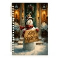 thumbnail image 2 of WOBOGO Cute Snowman Notebook College Horizontal Grid Paper Ink Spill Resistant Water Resistant Cover 8.3x5.7x0.4in, 2 of 8