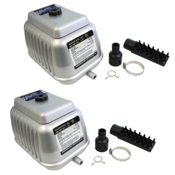 (2) PONDMASTER Deep Water AP 100 Pond Air Pump 10K Gallon AP100 Garden