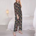 thumbnail image 3 of Pofeuu Christmas Holiday Bowling Print Womens Pajamas Set Long Sleeve Sleepwear Button Down Nightwear Soft Pj Lounge Sets Button Down Pajamas Women-X-Large, 3 of 7