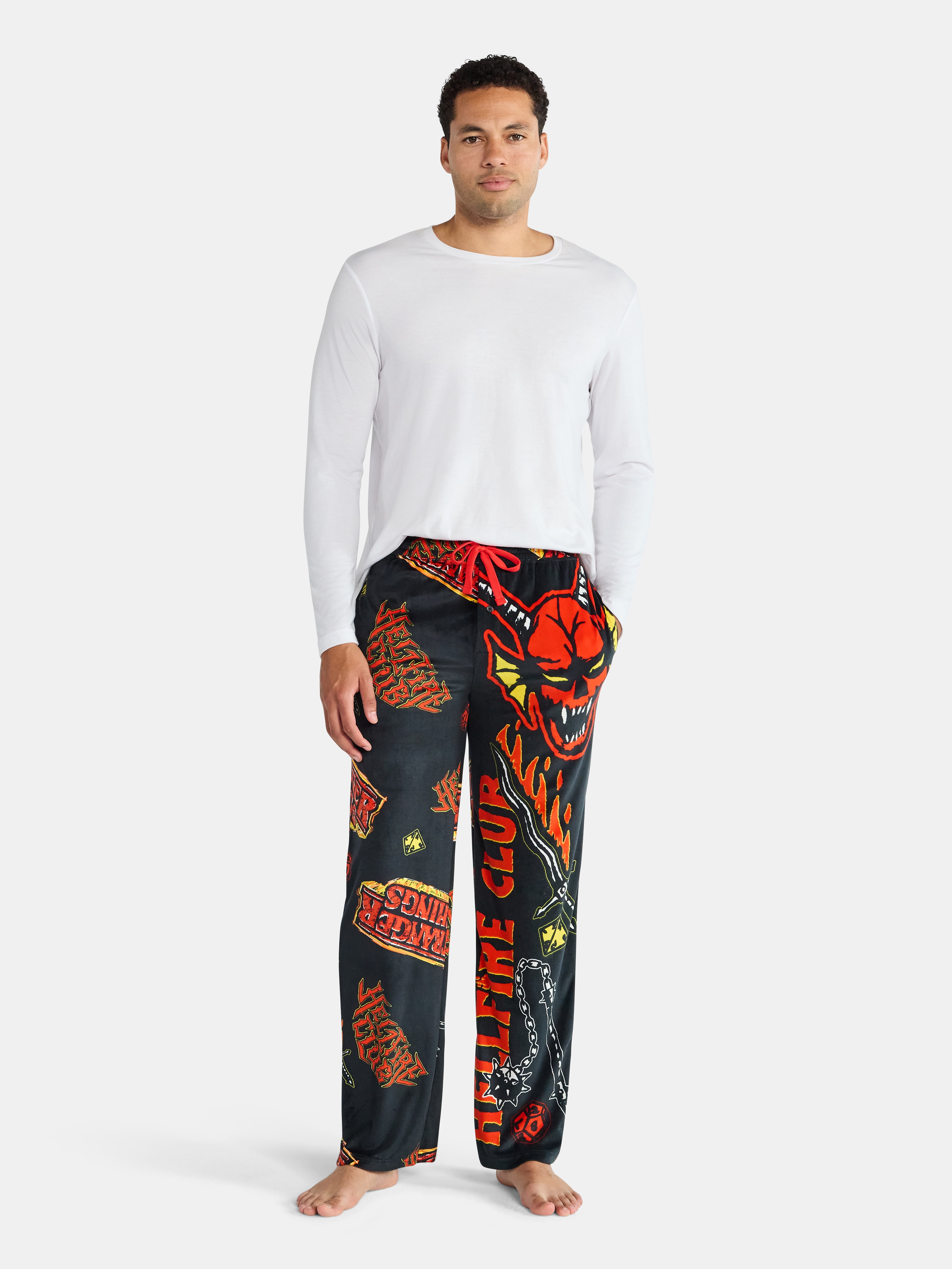 Netflix Stranger Things Men's and Big Men's Split Leg Graphic Pants, Sizes S-2XL