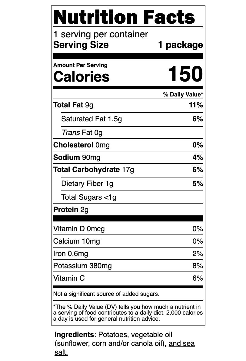 Lays Kettle Cooked Original Potato Chips, 1 oz, Pack of 16, Bundled By Shoppyway