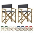 thumbnail image 4 of vidaXL Folding Director's Chairs 2 Pcs Outdoor Camping Chair Bamboo and Fabric, 4 of 41