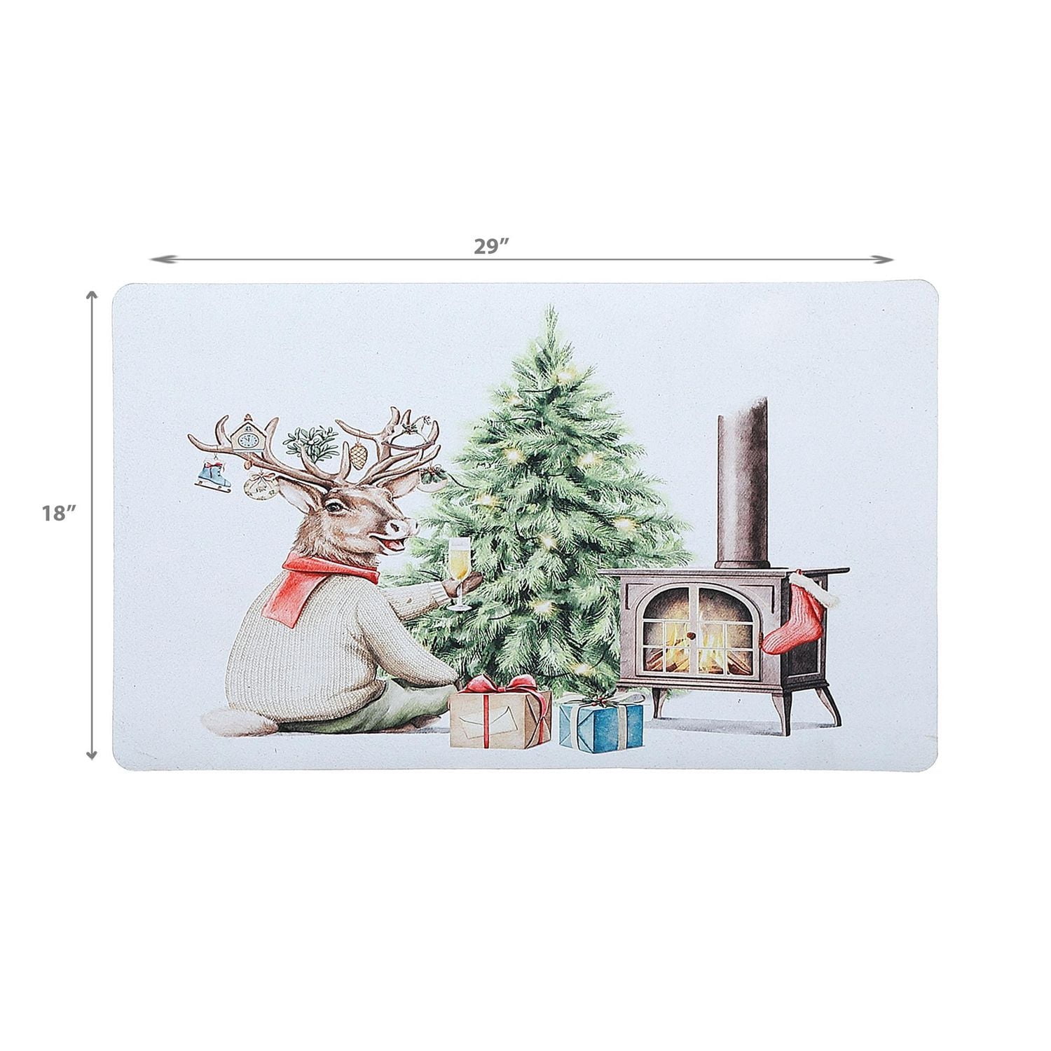 Cheminée À Tapis En Caoutchouc Imprimé