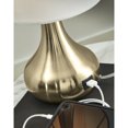thumbnail image 3 of Signature Design by Ashley Camdale 17" Droplet Shape Table Lamp with USB Charging Port, Brass, 3 of 5