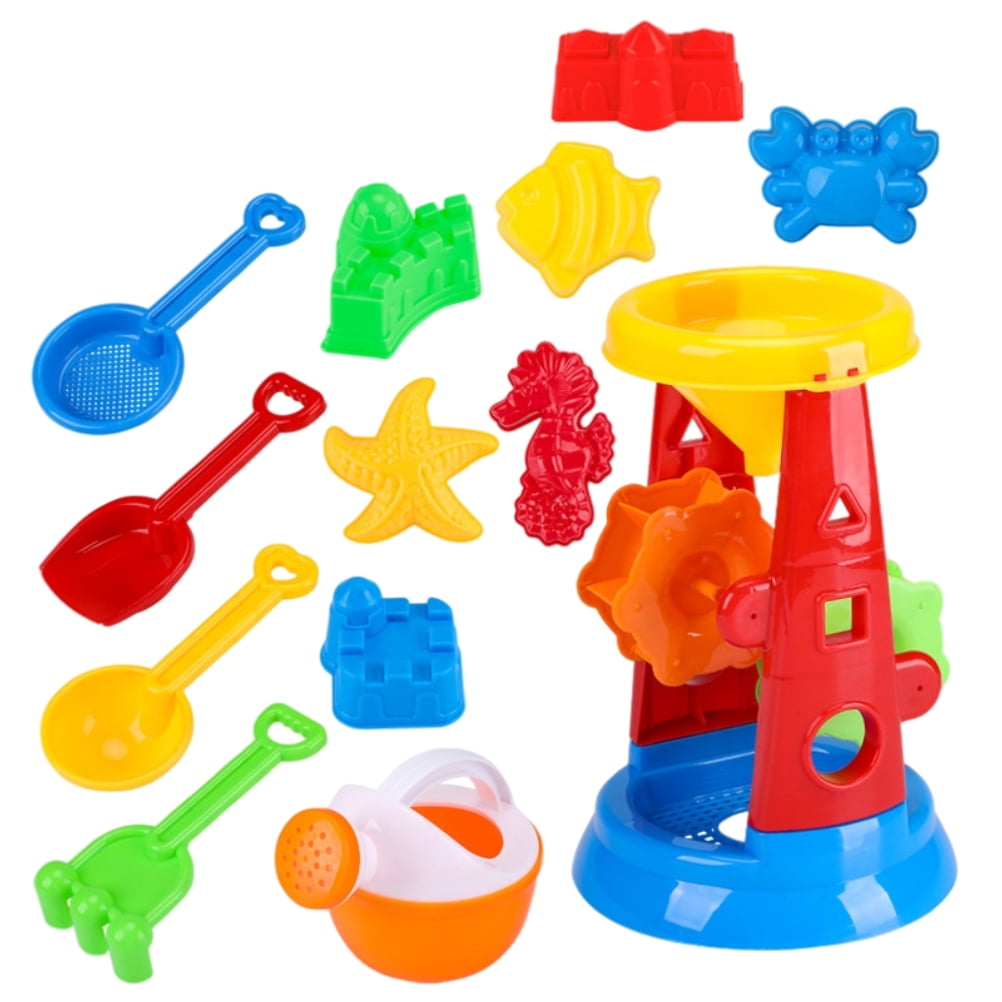 Set De 11 Piezas De Juguetes De Playa Con Cubo Plegable – Incluye Palas, Rastrillo, Tamiz Y 6 Moldes De Animales Para Niños De 1 A 4 Años