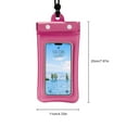 thumbnail image 2 of Phone Pouch Waterproof Beach Touch Screen Swimming Pool Dry Fastener Bag Neck Hanging with Lanyard Travel Fastener Smartphone Case Rose Red, 2 of 7