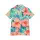 thumbnail image 3 of Top de Impresión Hawaiana de las Señoras, Moda de Manga Corta Solapa Casual Botón Blusa para las Vacaciones Y el Uso Diario, Camiseta Elástica de Verano, 3 of 6