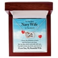 thumbnail image 4 of To My Navy Wife I Know the Distance is Hard Inseparable Necklace, 4 of 20