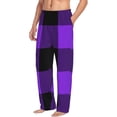 thumbnail image 6 of Pofeuu Purple Buffalo Plaid Print Men's Pajama Pants, Soft Lounge Pajama Pants with big pockets for Men Plaid Pj Bottoms-X-Large, 6 of 6
