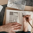 thumbnail image 3 of Metal Planner Stencils 3.98x6.97inch Matte Banners Lines Symbol Number Dot Journal Templates Reusable Journal Stencils for Diary Scrapbook Planning Drawing Habit, 3 of 9