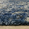 thumbnail image 5 of 2' X 8' Blue And Grey Abstract Shag Power Loom Stain Resistant Runner Rug, 5 of 10