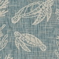 thumbnail image 3 of Birch Harbor Sophie 5'3" x 7' Aqua/White Sea Turtle Reef Indoor/Outdoor Performance Area Rug, 3 of 8