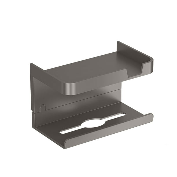 Soporte de papel higiénico de pared, adhesivo inoxidable, de plástico, para rollos de papel higiénico. Dispensador de papel higiénico con estante para toallitas de teléfono. Soporte de papel