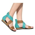 thumbnail image 1 of Zapatos de tacón de cuña tejido para mujer, sandalias con cremallera, sandalias de playa informales, zapatos romanos Wmkox8yii sa1220, 1 of 2