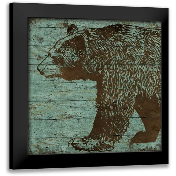 Marrott, Stephanie 12x12 Black Modern Framed Museum Art Print Titled - Lodge Bear