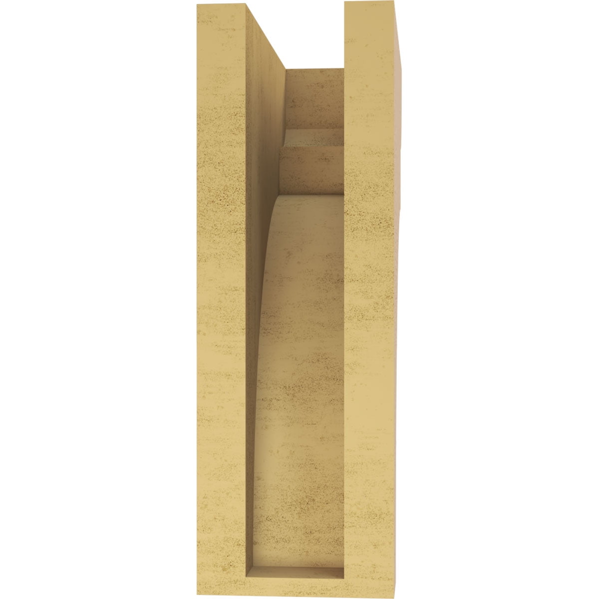 4"W x 8"D x 12"H Classic Yorktown Rough Cedar Woodgrain TimberThane Corbel, Primed Tan