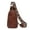 Dark Brown, variant on Small Leather Crossbody Sling Bag for Women Trendy PU Vegan Casual Daypack Backpacks Chest Purse for Travel Sports