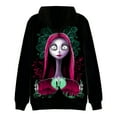 thumbnail image 2 of Kufutee Winter Autumn Men's Women's Large Pocket Nightmare Before Christmas Loose Hooded Women's Top -L, 2 of 4