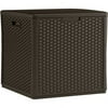 Suncast 60-Gal. Cube Weather-Resistant Resin Outdoor Deck Storage Box, Java