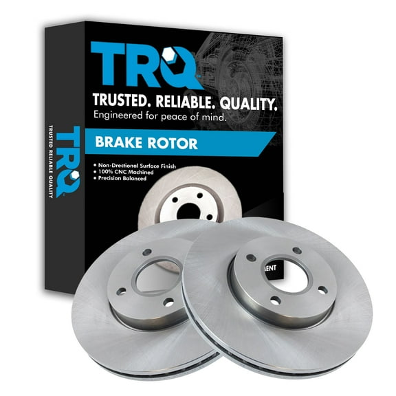 TRQ Front Brake Rotors Set Vented Fits Select 2005-2007 Ford Focus