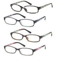 thumbnail image 1 of GAMMA RAY Readers 4 Pack of Thin and Elegant Womens Reading Glasses with Beautiful Patterns for Ladies - 4.50x, 1 of 6
