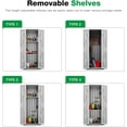 thumbnail image 4 of AECOJOY Outdoor Storage Cabinet Waterproof with Adjustable Shelves, Lockable Metal Outdoor Garden Storage Sheds Organizer, Versatile for Garage, Backyard, or Indoor Use, 4 of 7