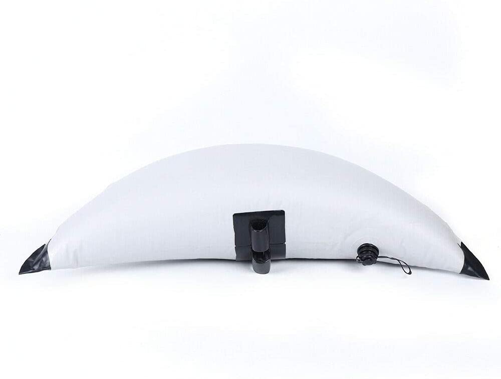 FETCOI Fishing Boat Stabilizer, Inflatable 2 White PVC Kayak Canoe Boat Fishing Outrigger Stabilizer & AMA Kit Canoe Fishing Boat Standing Float Stabilizer System
