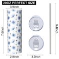 thumbnail image 3 of Pioneer Flower Floral Print Pattern 20oz Skinny Tumbler with Straw & Lid, Double Wall Vacuum Insulated Cup, Leak-Proof, Cup Holder Friendly, Hot 6H Cold 12H, 3 of 6