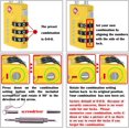 thumbnail image 5 of Cerradura de equipaje de cable aprobada por tsa, candado combinado de 3 dígitos, con cerradura de cable de acero de aleación de zinc, muy adecuado para maletas de viaje, 5 of 5