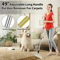 thumbnail image 3 of Carpet Rake for Pet Hair Removal-Adjustable Long Handle Pet Hair Removal Tool, Carpet Rake Fur Scraper,Reusable Dog Cat Hair Remover,Broom for Pet Beds,Rugs,Mats,Couch,Furniture, 3 of 7
