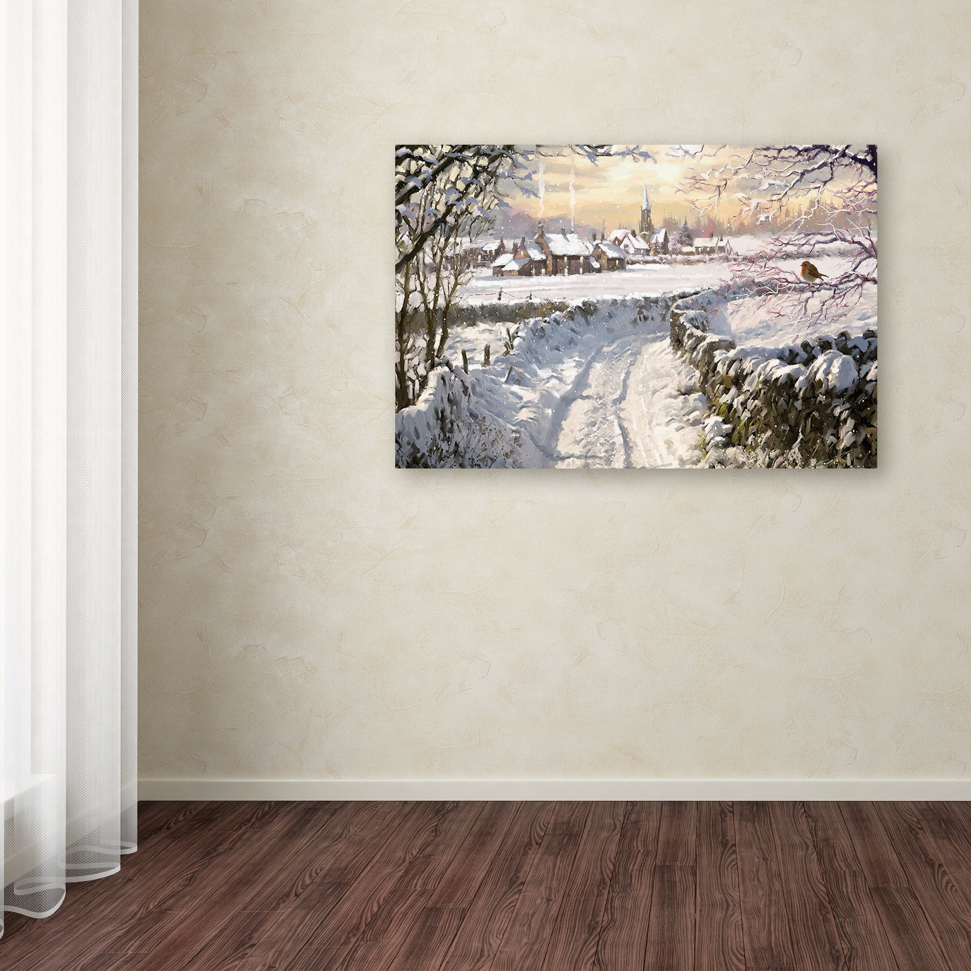 Trademark Fine Art 'Snowy Lane' Canvas Art by The Macneil Studio