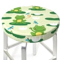 thumbnail image 3 of Goofa Cute Frog1 Printed Stool Covers Round, Waterproof Round Bar Stool Covers Anti-Slip Round Bar Stool Seat Cover with Elastic Bands Durable-14 inch, 3 of 7