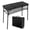 Black, variant on Black Aluminum Folding Camping Table 3 Adjustable Heights Multi-Use Outdoor Indoor