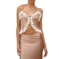 thumbnail image 1 of Coduop Women Backless Top Spaghetti Strap Tank Crop Tops Cami Slim Fitted Shirt, 1 of 6