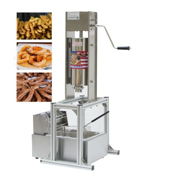 Machine à Churros Manuelle 5L En Acier Inox - 4 Buses Incluses - Pour Professionnels Et Maison