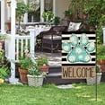 thumbnail image 3 of Blue Paw Print Spring Garden Flag 12x18 Inch Double Sided Outside, Daisy Floral Welcome Stripes Yard Outdoor Flag, 3 of 6