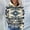 Khaki, variant on Women's Ethnic Print Pullover Hoodie Casual Long Sleeve Pocket Design Style