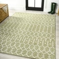 thumbnail image 4 of JONATHAN Y SANTA MONICA 9 x 12 Area Rug, Ourika Moroccan Geometric Textured Weave - Light Green/Cream, SMB108N-9, 4 of 9